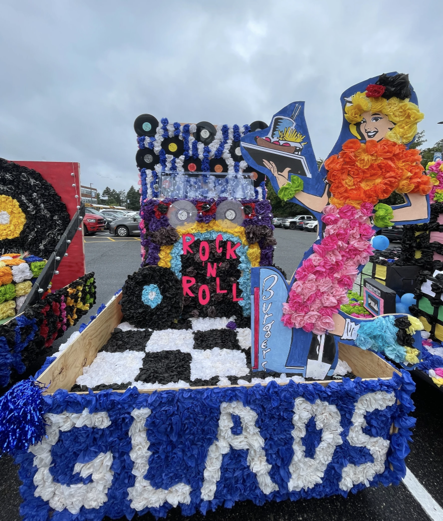 The Class of 2026's 1950s-themed float won "Best Special Effects" and "Best Overall Float" in the senior high category of the homecoming float competition. (Photo source: Breanne Noguera)